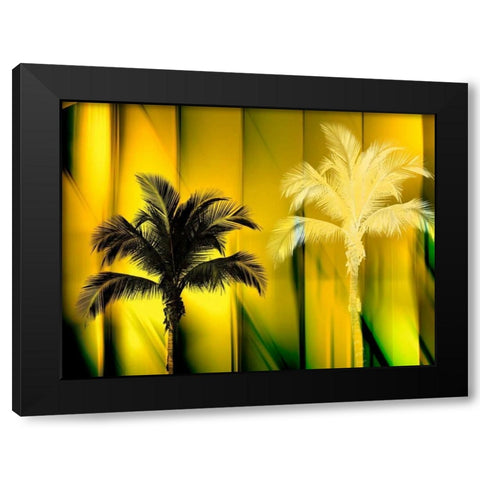 One Blond Black Modern Wood Framed Art Print with Double Matting by PI Studio