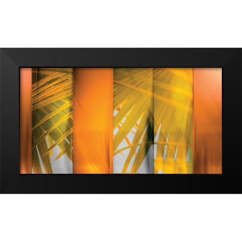 Tangerine and Cream Black Modern Wood Framed Art Print by PI Studio