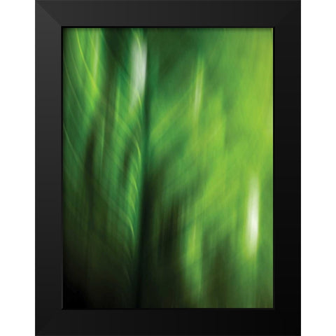 Organic V Black Modern Wood Framed Art Print by PI Studio