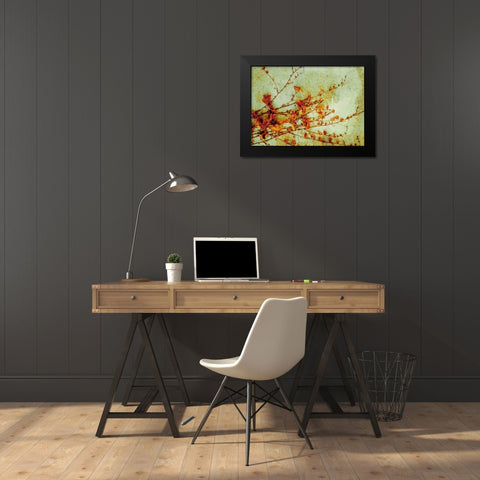 Persimmon Black Modern Wood Framed Art Print by PI Studio