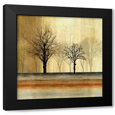 Escape Black Modern Wood Framed Art Print with Double Matting by PI Studio