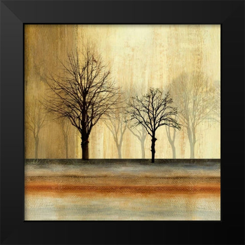 Escape Black Modern Wood Framed Art Print by PI Studio