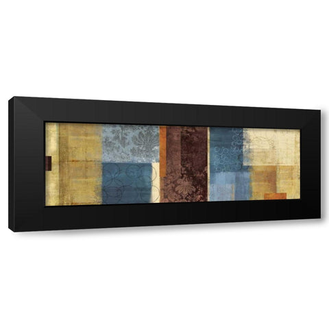 Textures Black Modern Wood Framed Art Print with Double Matting by PI Studio