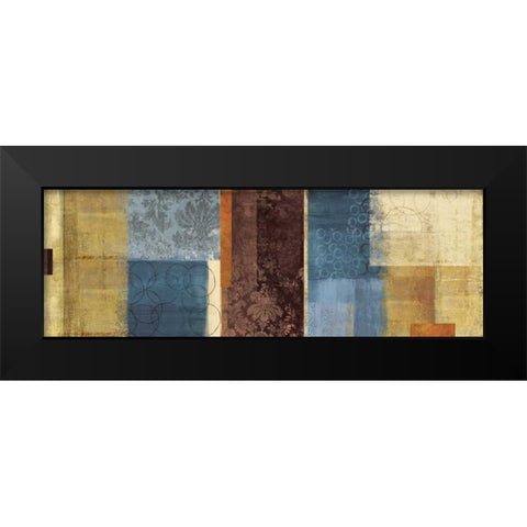 Textures Black Modern Wood Framed Art Print by PI Studio