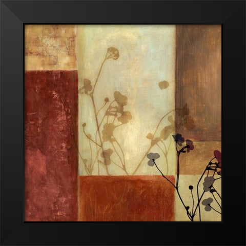 Raku Black Modern Wood Framed Art Print by PI Studio