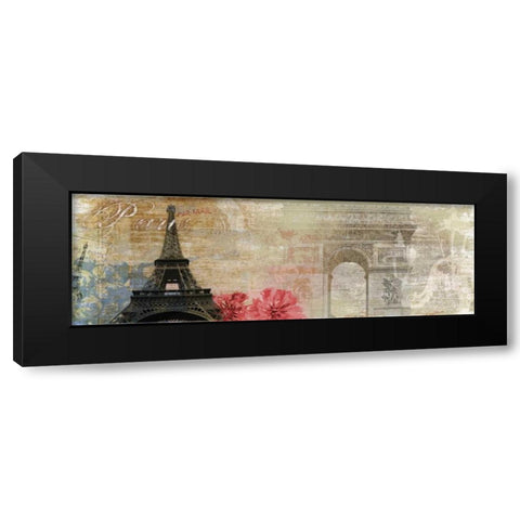 Paris Black Modern Wood Framed Art Print with Double Matting by PI Studio