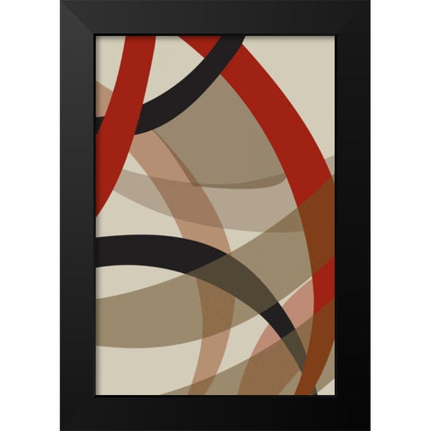 Loose II Black Modern Wood Framed Art Print by PI Studio