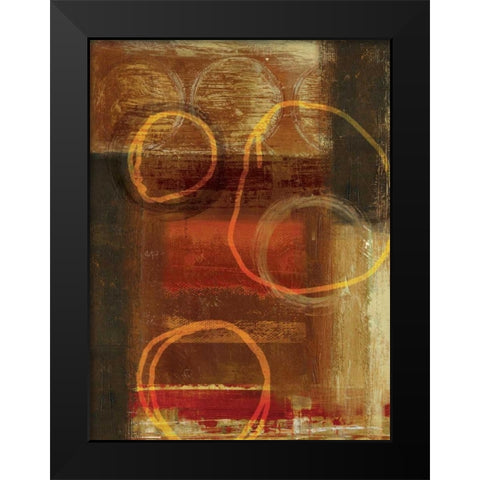 Interlocked III Black Modern Wood Framed Art Print by PI Studio