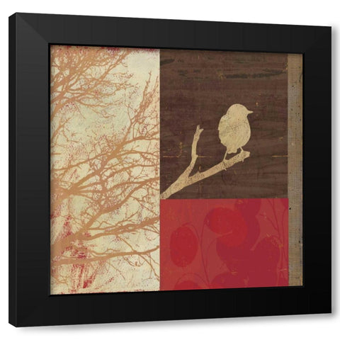 Perched Black Modern Wood Framed Art Print with Double Matting by PI Studio