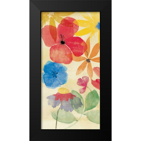 Field Floral I Black Modern Wood Framed Art Print by PI Studio