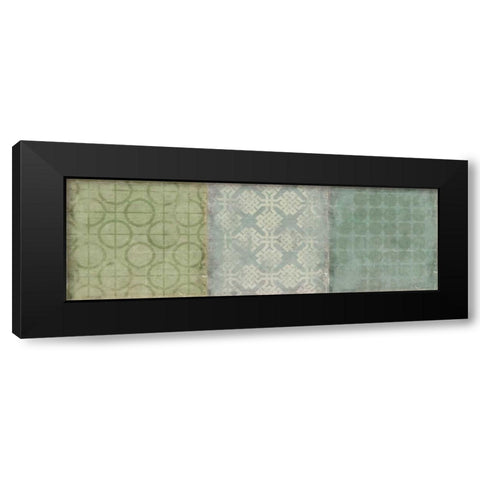 Spring Pattern Black Modern Wood Framed Art Print with Double Matting by PI Studio