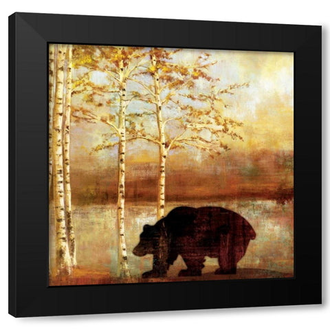 Great Bear Black Modern Wood Framed Art Print with Double Matting by PI Studio