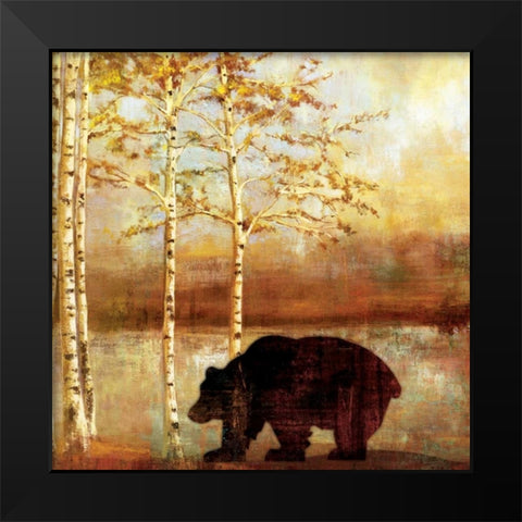 Great Bear Black Modern Wood Framed Art Print by PI Studio