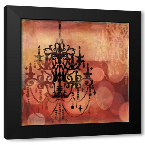 Ombre Black Modern Wood Framed Art Print by PI Studio