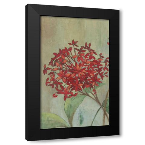 Summer Flowers I Black Modern Wood Framed Art Print with Double Matting by PI Studio