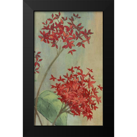 Summer Flowers II Black Modern Wood Framed Art Print by PI Studio