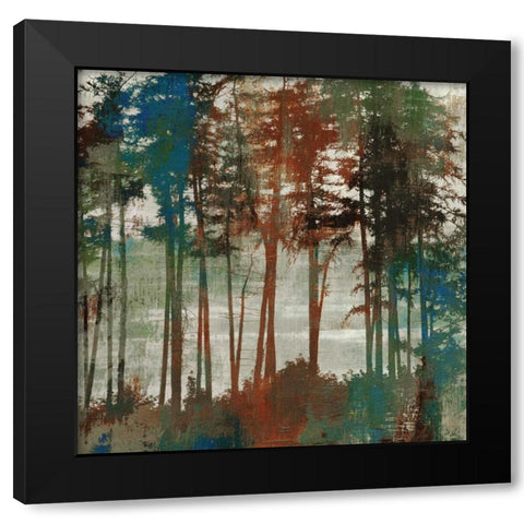 Spruce Woods Black Modern Wood Framed Art Print by PI Studio