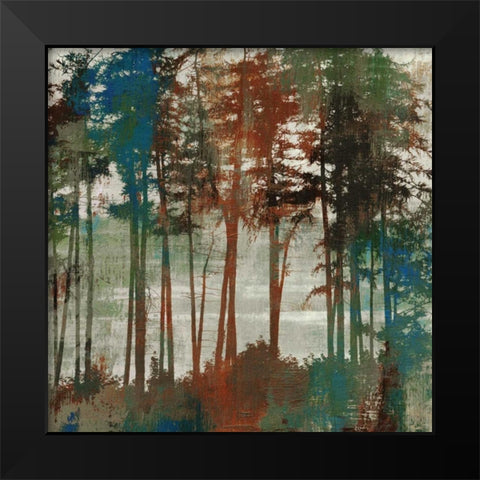 Spruce Woods Black Modern Wood Framed Art Print by PI Studio
