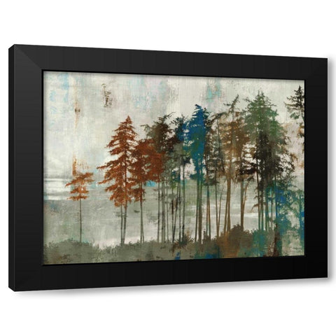 Aspen Black Modern Wood Framed Art Print with Double Matting by PI Studio