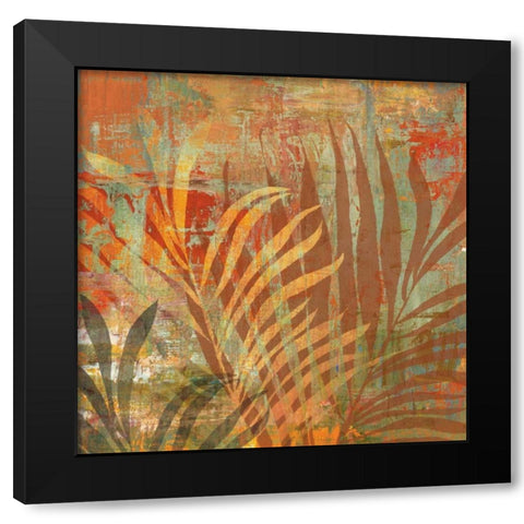 Palma Black Modern Wood Framed Art Print with Double Matting by PI Studio