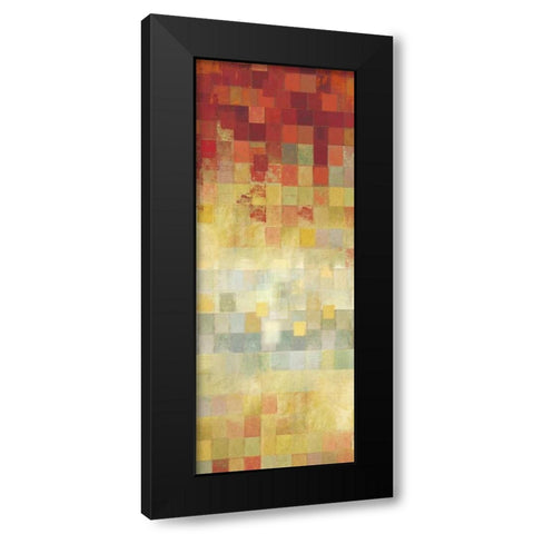 Faceted Black Modern Wood Framed Art Print by PI Studio