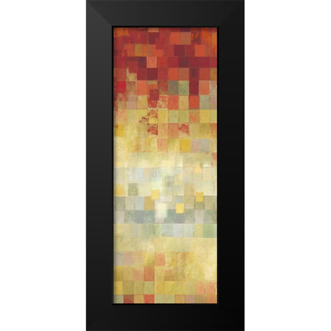 Faceted Black Modern Wood Framed Art Print by PI Studio