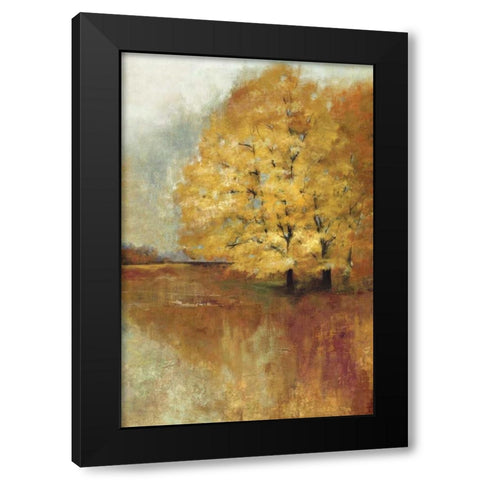 Repose Panel Black Modern Wood Framed Art Print with Double Matting by PI Studio