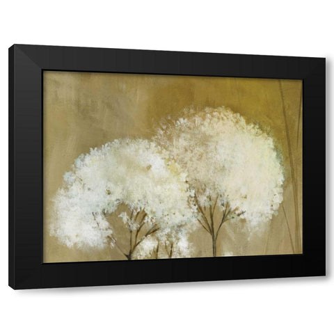 Whisper II Black Modern Wood Framed Art Print with Double Matting by PI Studio