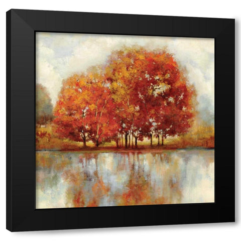 Friends Black Modern Wood Framed Art Print with Double Matting by PI Studio