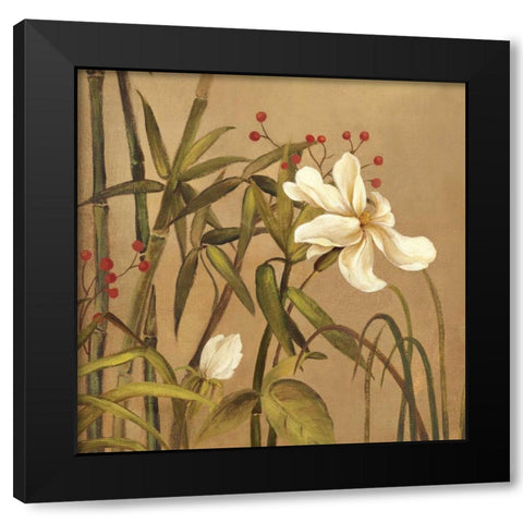 Bamboo Beuaty I Black Modern Wood Framed Art Print with Double Matting by PI Studio