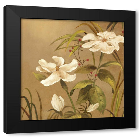 Bamboo Beauty II Black Modern Wood Framed Art Print with Double Matting by PI Studio