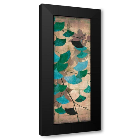 Azure Branch I Black Modern Wood Framed Art Print with Double Matting by PI Studio