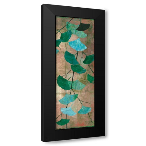 Azure Branch II Black Modern Wood Framed Art Print with Double Matting by PI Studio