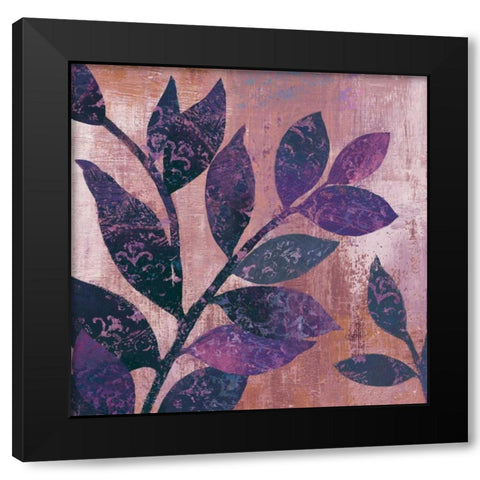 Viola I Black Modern Wood Framed Art Print with Double Matting by PI Studio