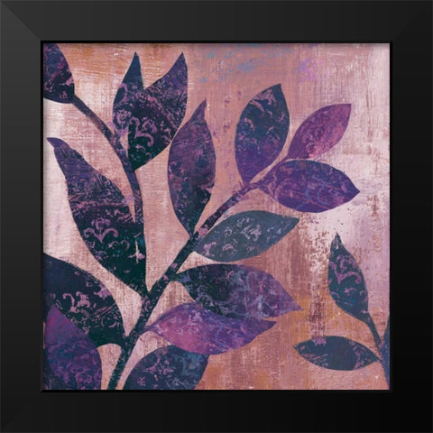 Viola I Black Modern Wood Framed Art Print by PI Studio