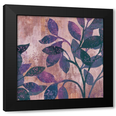 Viola II Black Modern Wood Framed Art Print with Double Matting by PI Studio