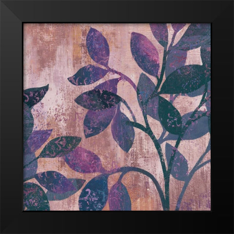 Viola II Black Modern Wood Framed Art Print by PI Studio