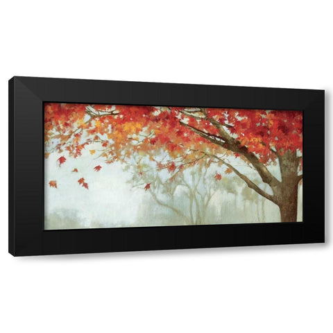 Fall Canopy II Black Modern Wood Framed Art Print with Double Matting by PI Studio