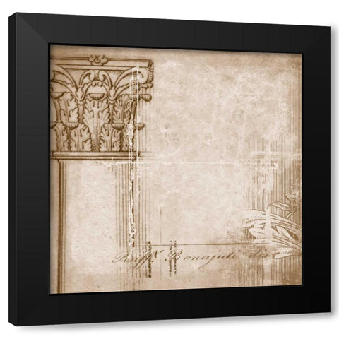 Romanesque I Black Modern Wood Framed Art Print with Double Matting by PI Studio