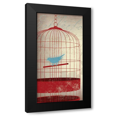 Twitter Panel I Black Modern Wood Framed Art Print with Double Matting by PI Studio