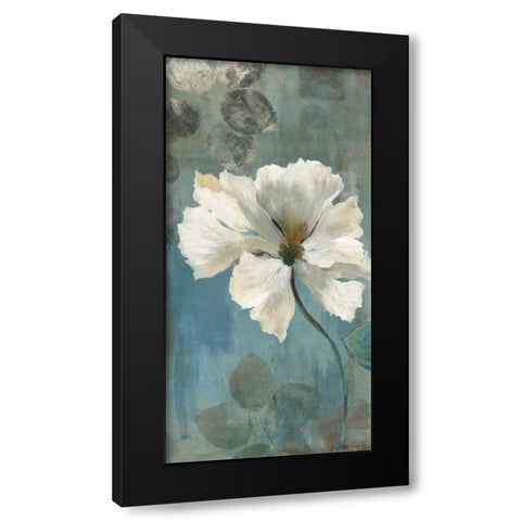 Ice Blue I Black Modern Wood Framed Art Print with Double Matting by PI Studio