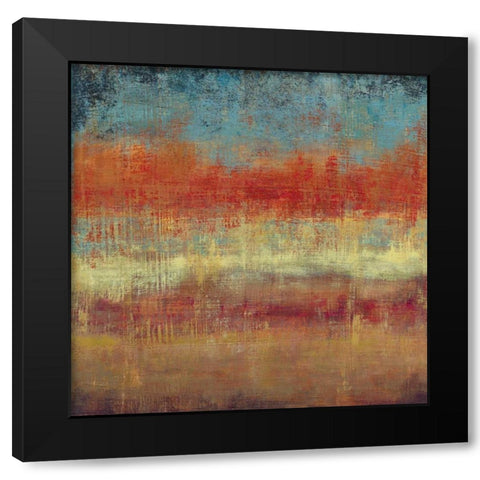 Subtle I Black Modern Wood Framed Art Print with Double Matting by PI Studio