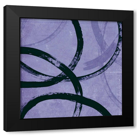 Loopy I Black Modern Wood Framed Art Print with Double Matting by PI Studio