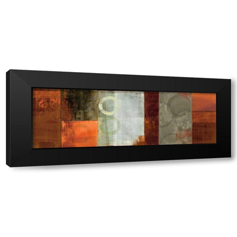 Copper Segments Black Modern Wood Framed Art Print with Double Matting by PI Studio