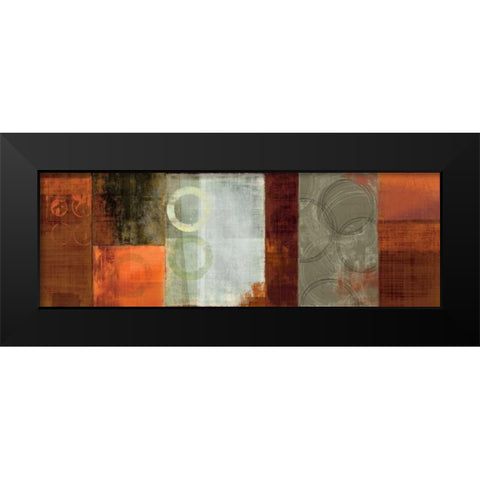 Copper Segments Black Modern Wood Framed Art Print by PI Studio