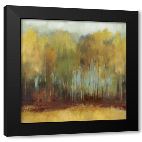 Whisper Fields Black Modern Wood Framed Art Print with Double Matting by PI Studio