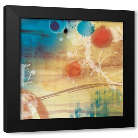 Tie Dye I Black Modern Wood Framed Art Print with Double Matting by PI Studio