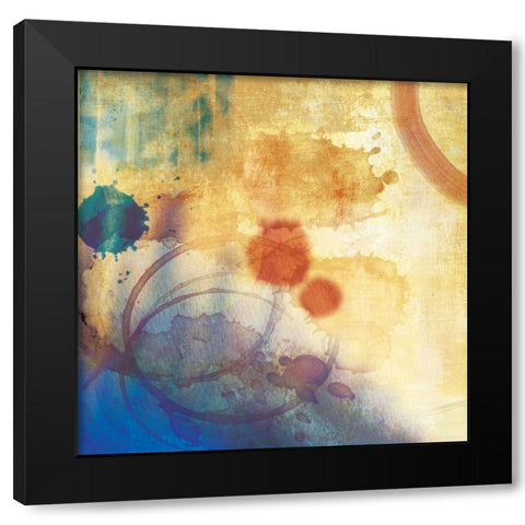 Tie Dye II Black Modern Wood Framed Art Print with Double Matting by PI Studio