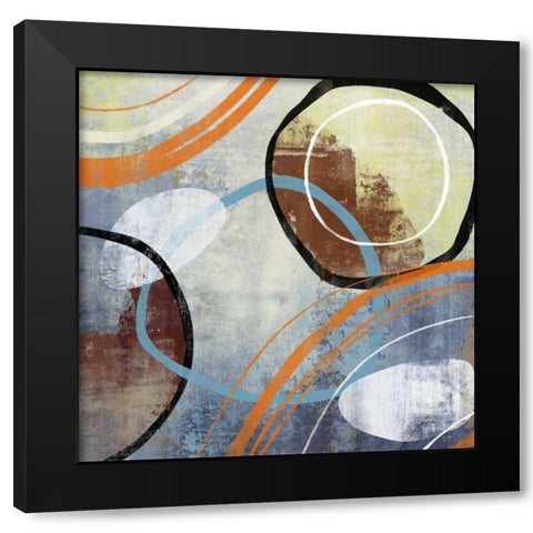 Winter Play Black Modern Wood Framed Art Print with Double Matting by PI Studio
