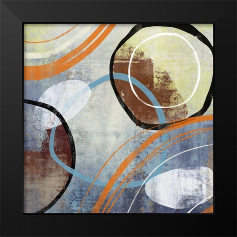 Winter Play Black Modern Wood Framed Art Print by PI Studio